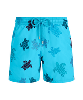 Men Swim Shorts Embroidered Tortue Multicolore - Limited Edition Santorini front view