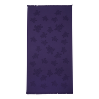 Telo da spiaggia in cotone organico Turtles Jacquard Midnight vista frontale