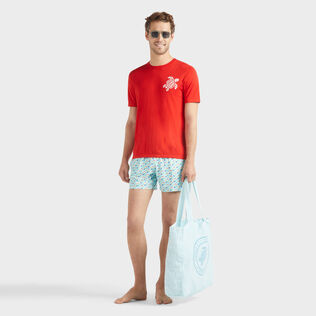 Men Stretch Short Swim Trunks Micro Ronde Des Tortues Rainbow Pacific details view 2