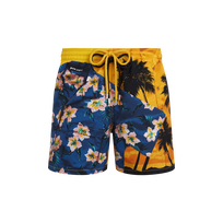 Men Swim Shorts Hawain Mix - VBQ x Palm Angels Corn 正面图