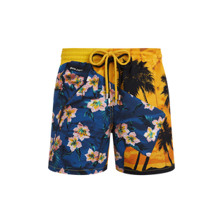 Men Swim Shorts Hawain Mix - VBQ x Palm Angels Corn 正面图