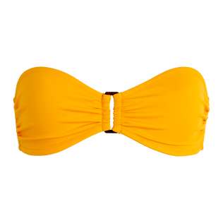 Haut de maillot de bain bandeau femme uni Mangue vue de face