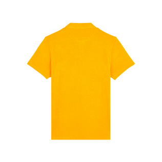 Polo en coton éponge organique homme uni Mangue vue de dos