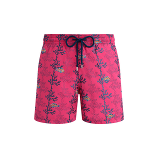 Men Swim Shorts Embroidered Seaweed - Limited Edition Bougainvillea front view