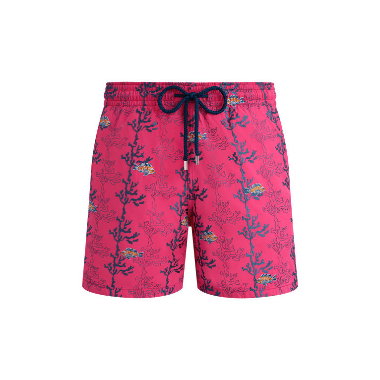 Vilebrequin Embroidered Seaweed Swim Shorts In Pink