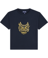 T-shirt en coton garçon brodé The year of the Dragon Bleu marine vue de face