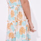 Vestido largo con estampado Iridescent Flowers of Joy para mujer - Vilebrequin x Poupette St Barth Terracotta detalles vista 4