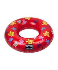 Others Printed - Inflatable Pool Ring Ronde des Tortues - VILEBREQUIN X SUNNYLIFE, Poppy red front view