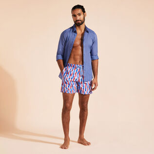 Men Swim Shorts Embroidered Graphic Glass - Limited Edition Flax flower 细节视图1