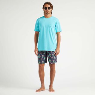 Men Long Swim Trunks Landscapes Turtles Midnight details view 1