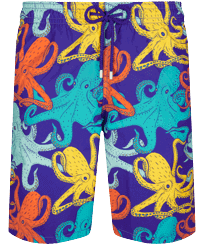 Maillot de bain long stretch homme Octopussy Purple blue vue de face