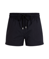 Men Short Swim Shorts Jacquard Turtles Black front view