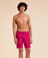 男士 Ronde des Tortues 百慕大短裤 Crimson purple 正面穿戴视图