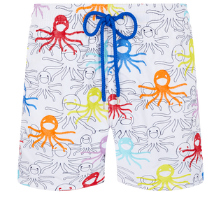 Uomo Classico Ricamato - Costume da bagno uomo Multicolore Medusa, Bianco vista frontale