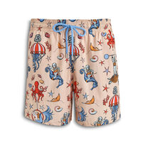 Men Stretch Short Swim Shorts Aqua Circus - Vilebrequin for St. Regis Pink champagne front view