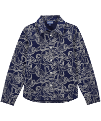 Camicia Macro Octopussy bambino Blu marine vista frontale