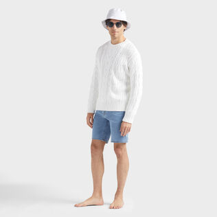 Men Denim Bermuda Shorts Starfish and Turtles Light denim w3 details view 1