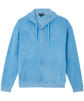 Solid Kapuzen-Sweatshirt mit durchgängigem Reißverschluss aus Frottee mit Mineralfarbstoff für Herren Source Vorderansicht