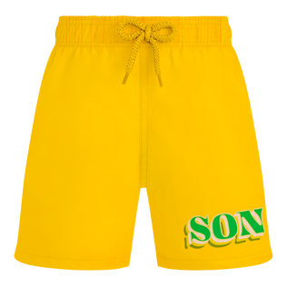 Boys Stretch Swim trunks Dad and Son Sun front view