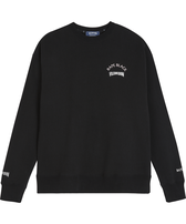 Men Cotton Crewneck Sweatshirt Turtles Printed - Vilebrequin x BAPE® BLACK Black front view