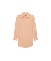 Chemisier donna in lino tinta unita Blush vista frontale