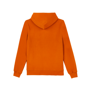 Men Cotton Hoodie Sweatshirt Solid Caramel back view