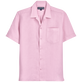Men Bowling Shirt Linen Solid Ballet shoe Vorderansicht