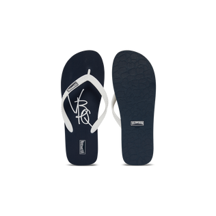 Chanclas con estampado VBQ Line para hombre Azul marino vista frontal