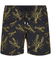 Men Embroidered Swimwear Lobsters - Limited Edition Black front view