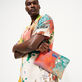 Camisa de bolos de lino con estampado Gra para hombre - Vilebrequin x John M Armleder Multicolores detalles vista 4