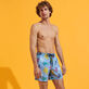 Men Swim Shorts Ronde des Tortues Multicolores Divine front worn view