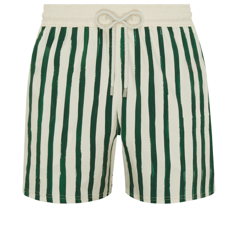Hs Stripes Stretch-badeshorts Für Herren – Vilebrequin X Highsnobiety - Moorise - Grün - Größe XS - Vilebrequin