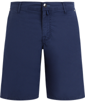 Solid Tencel-Bermudashorts für Herren Ultramarin blau Vorderansicht