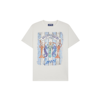 Men Cotton T-Shirt Cannes Plage Off white 正面图