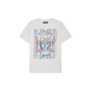 Men Cotton T-Shirt Cannes Plage Off white 正面图