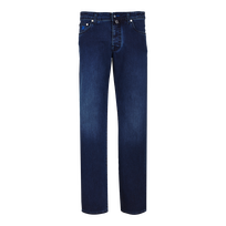 Jean stretch 5 poches homme Mosaïque Med denim w2 vue de face