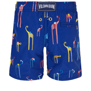 Bañador con bordado Giaco Elephant para niño Batik azul vista trasera