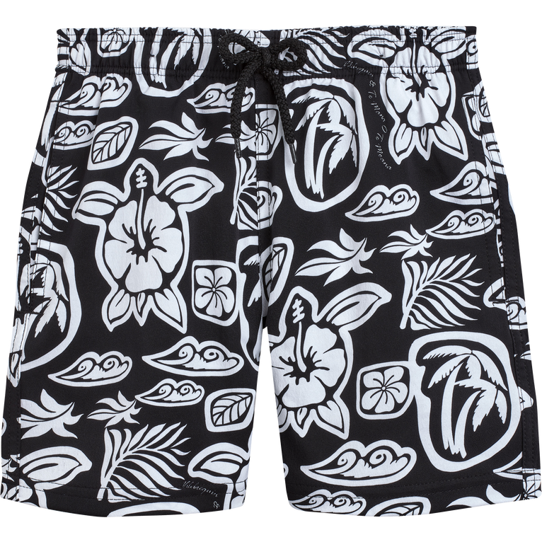 Tahiti Turtles Stretch-badeshorts Für Jungen - Jirise - Schwarz - Größe 14 - Vilebrequin