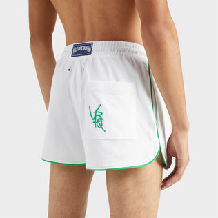 Men Organic Cotton Bermuda Shorts VBQ Line White details view 2