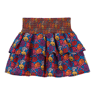 Girls Skirt Noumea Sea Shells Navy front view