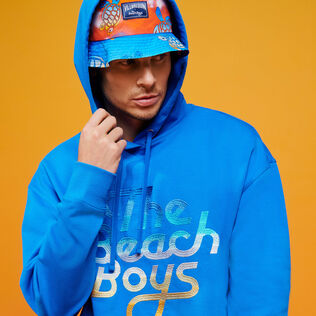 Cappello da pescatore unisex Ronde des Tortues Sunset - Vilebrequin x The Beach Boys Multicolore vista indossata posteriore