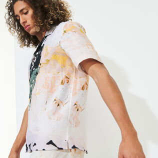 男士 Distortive water 亚麻保龄球衫 - Vilebrequin x Highsnobiety Wild stone 细节视图5
