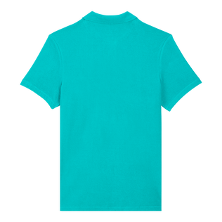 Men Terry Polo Solid Tropezian green back view