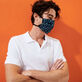 Masque en Tissu à Nouer Micro Ronde des Tortues Bleu marine vue de détail 1