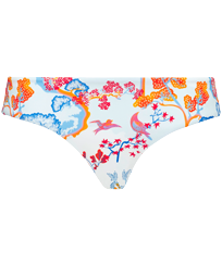 Braguita de bikini amplia con estampado Peaceful Trees para mujer Blanco vista frontal
