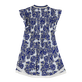 Women Mini Dress Hidden Fishes - Vilebrequin x Poupette St Barth Purple blue back view