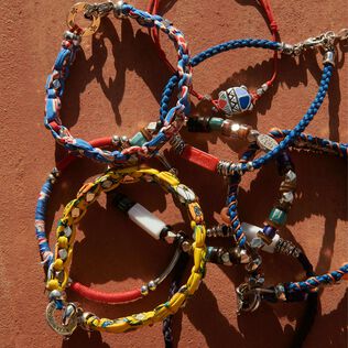 Bracelet tressé unisexe perles Everly- Vilebrequin x Gas Bijoux Thalassa vue de détail 1