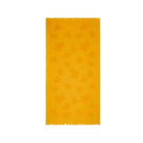 Beach Towel in Organic Cotton Turtles Jacquard Mango front view