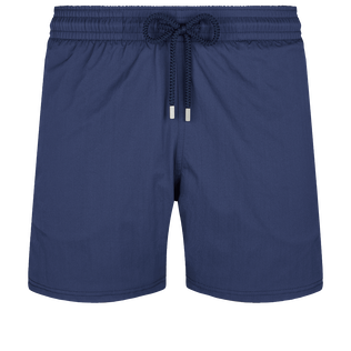 Men Stretch Short Swim Shorts Solid Navy front view