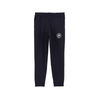 Kids Cotton Joggers Pants Solid Navy front view
